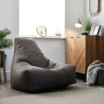 ⁦كرسي بين باج كبير جلد فاخر - بني محروق⁩ - الصورة ⁦5⁩