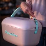 Polarbox® Pop Cooler box - Nude with Cyan Leather Strap - 12L - Image 9