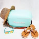 Polarbox® Pop Cooler box - Cyan with Baby Rose Leather Strap - 20L - Image 5