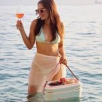 Polarbox® Pop Cooler box - Sky Blue with Baby Rose Leather Strap - 12L - Image 6