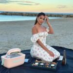 Polarbox® Pop Cooler box - Nude with Cyan Leather Strap - 12L - Image 5