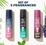PeeSafe Toilet Seat Sanitizer Spray (Offer), disinfects from 99.9% of germs in 10 seconds after spray, airport and travel friendly aerosol spray - 75ml (3 bottles)